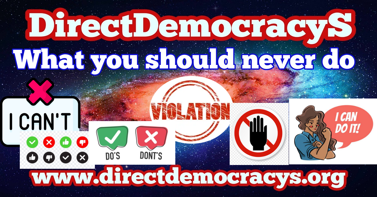 What you should never do