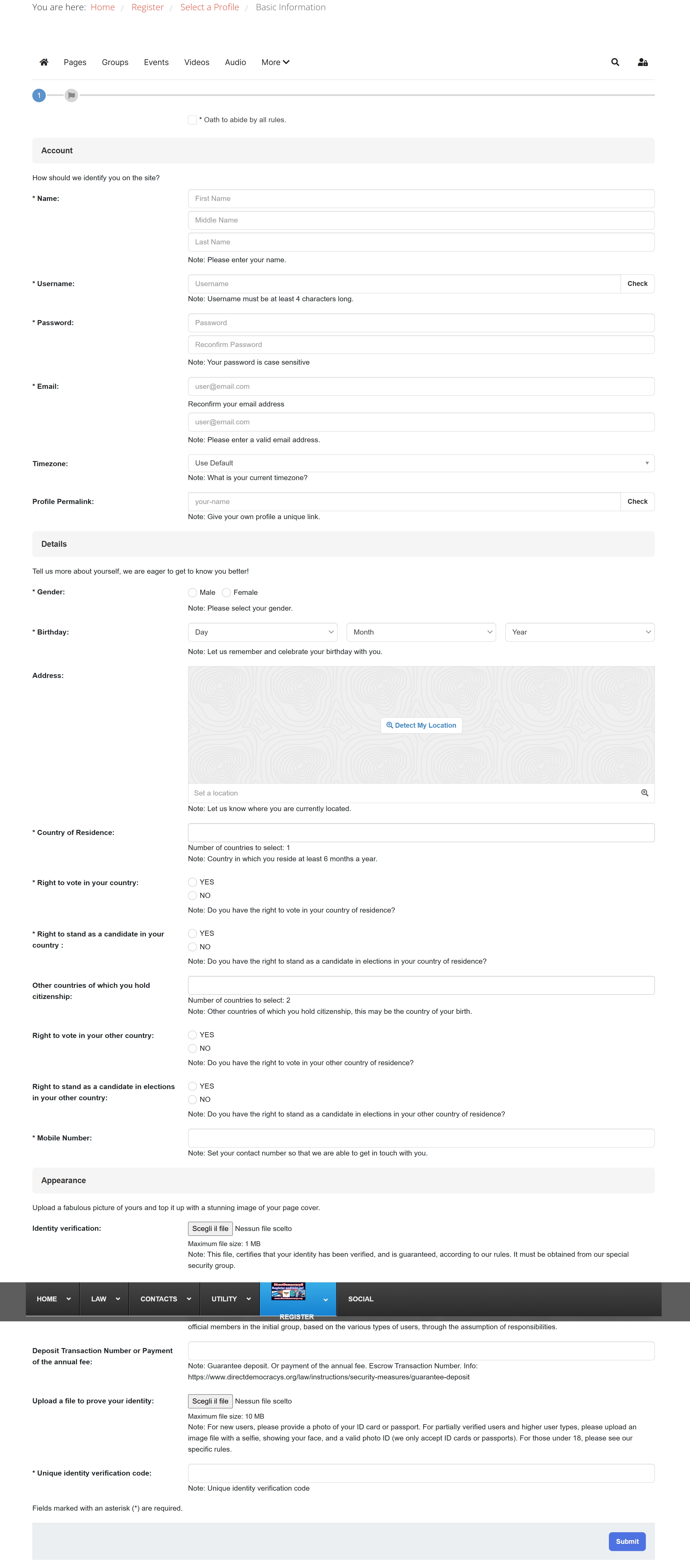 registration module
